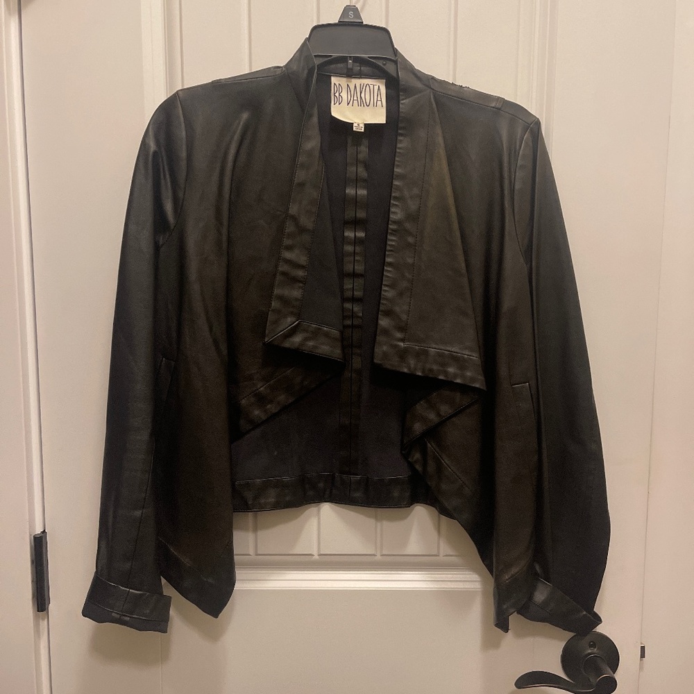Jacket faux leather black